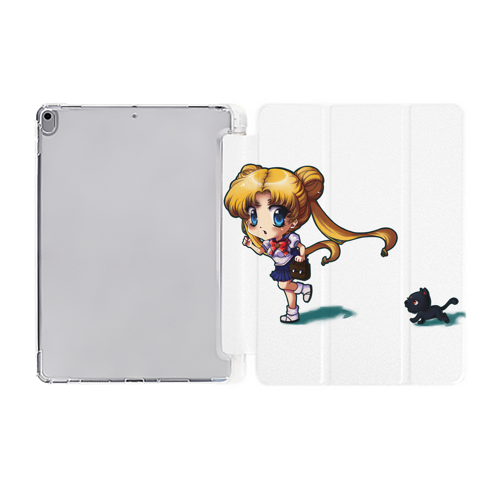 （画像用） 美少女戦士セーラームーン 愛野 美奈子 あいの みなこ Sailor Moon Aino Minako IPad ケース ペン収納付き 三つ折りスタンド PUレザー×シリコン 対応機種9.5/10.5/10.9インチ